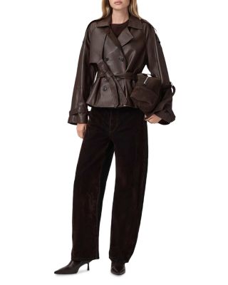 Reed Leather Trench Jacket