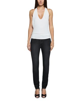 Moss Mid Rise Skinny Jeans in Noir