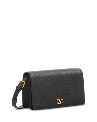 VLogo Signature Black Leather Mini Bag