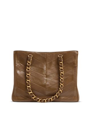 Laseine VLogo Leather Tote Bag