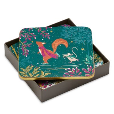 Sara Miller Woodland Tales Coasters, Set of 4