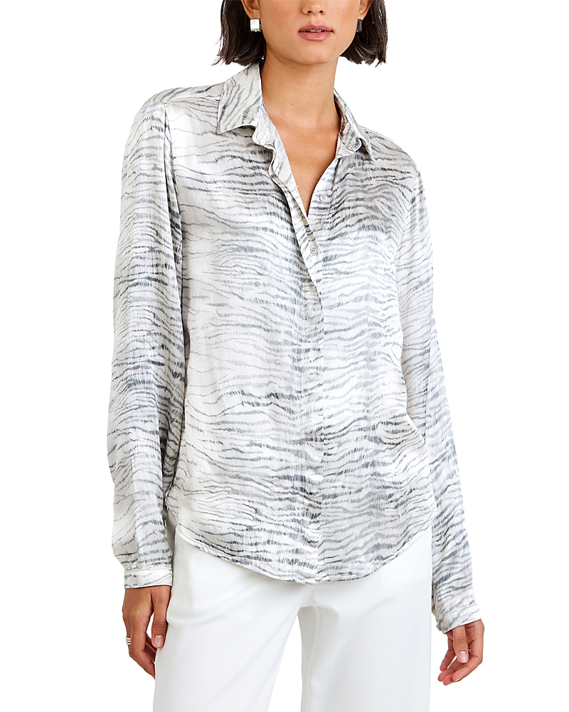 Bella Dahl Clean Hidden Placket Shirt In White