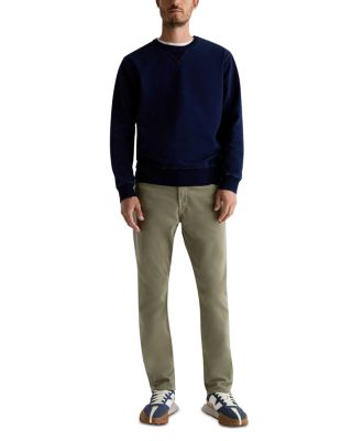 Everett Slim Straight Fit Twill Pants in Dusty Sage