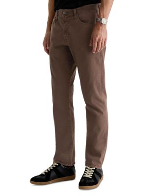 Everett Slim Straight Fit Twill Pants in Sulfur Taupe Gray