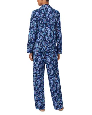 Long Sleeve Notch Collar Long Pant Pajama Set