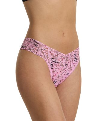 Printed Signature Lace Original Rise Thong