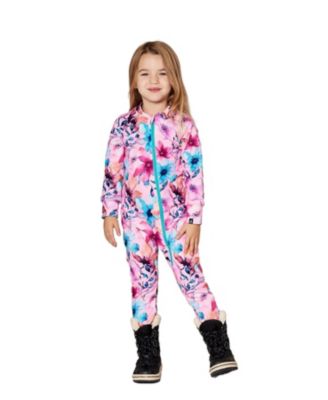  One-Piece Flower Thermal Underwear - Little Kid