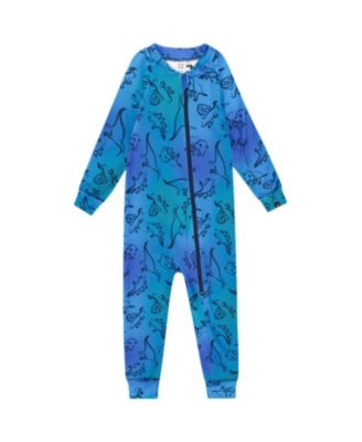  Unisex One-Piece Gradient Dinosaur Thermal Underwear
