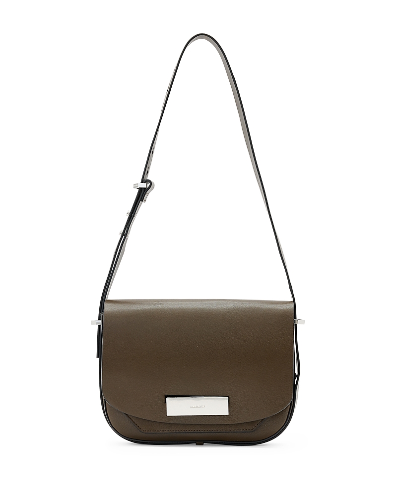 Allsaints Etta Leather Satchel In Green