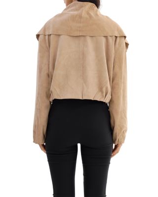 Suede Scarf Jacket