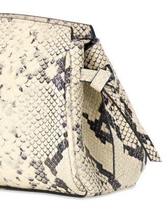Maude Snake Embossed Leather Convertible Crossbody Clutch