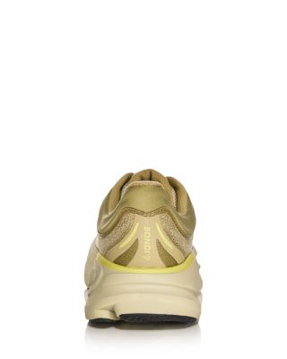 Men's Bondi 9 Lace Up Running Sneakers in Grassland/Oyster Mushroom