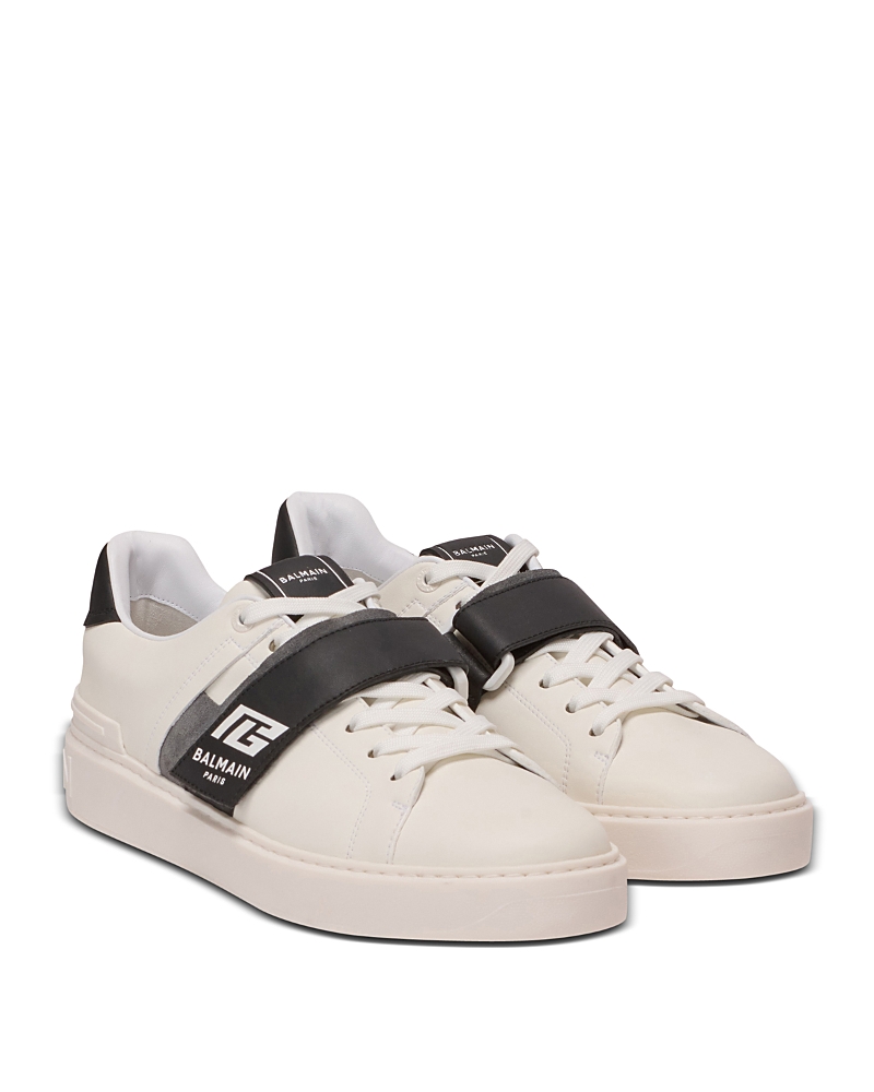 Balmain Men's B-Court Trainers with Pb Tongue