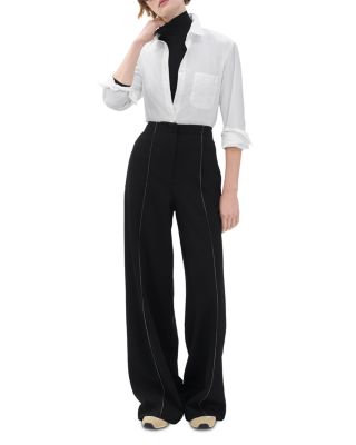 Irina High Rise Contrast Stitch Pants