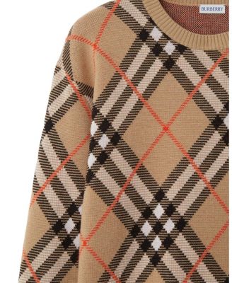  Check Wool Mohair Blend Sweater