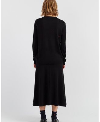  Women's Wool Cashmere Bow Tie Snoopy Sweater