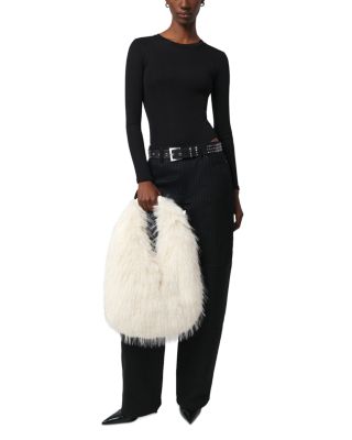 Colette Fringe Faux Fur Bag