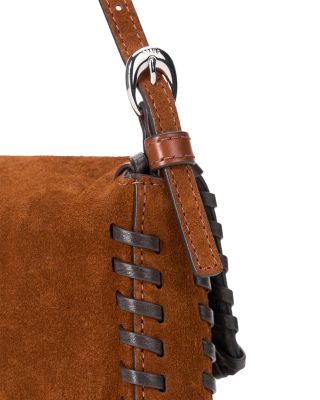 Harlow Suede and Leather Shoulder Bag
