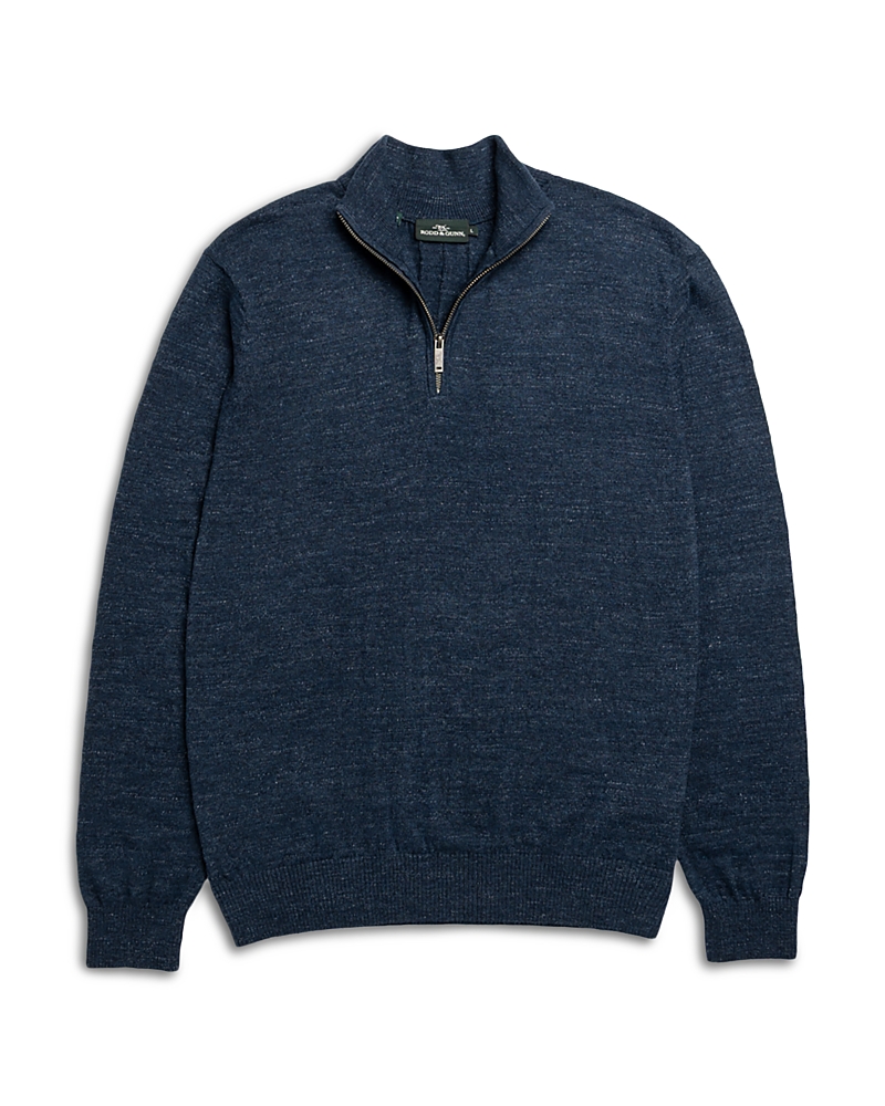 Rodd & Gunn Fortrose Knit 1/4 Zip Sweater In Blue