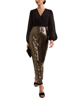 Aniya Sequin Maxi Dress