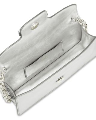 Double Gancini Mini Metallic Leather Chain Bag