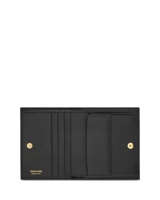 Gancini Compact Foulard Leather Wallet