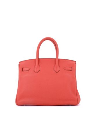 Birkin 30 Handbag Pink Clemence with Palladium Hardware