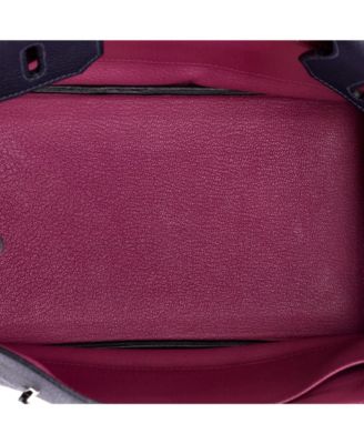 Birkin 30 Handbag Verso Togo with Palladium Hardware