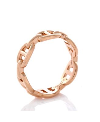 Small Chaine d'Ancre Enchainee Ring 18K Rose Gold