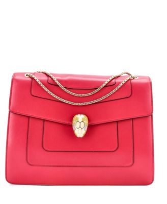  Medium Serpenti Forever Square Shoulder Bag Leather