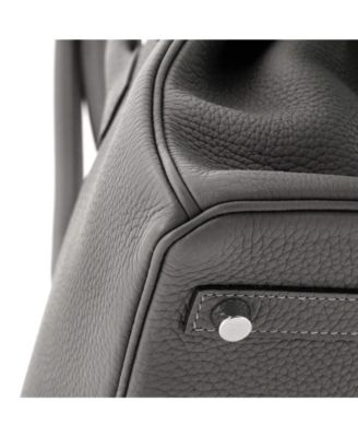 Birkin 30 Handbag Grey Clemence with Palladium Hardware