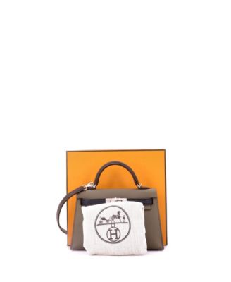 Kelly 20 Handbag Tricolor Epsom with Palladium Hardware