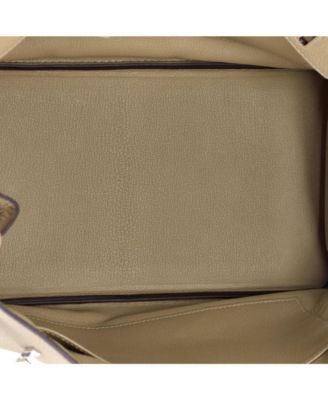 Birkin 30 Handbag Light Clemence with Palladium Hardware