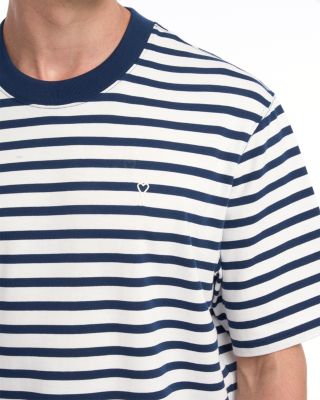 Short Sleeve Boxy Fit Mariniere Tee With Ami De Coeur Patch