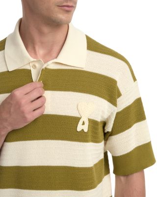 Short Sleeve Polo With AMI De Coeur Patch