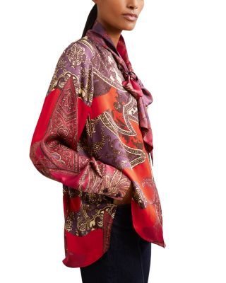 Jade Paisley Print Top