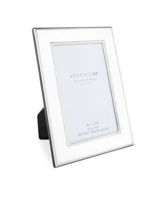 Amira Double-Bead Sterling Silver Frame, 4&amp;quot; x 6&amp;quot;