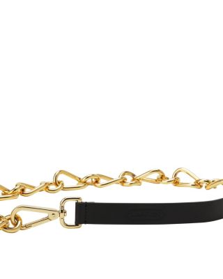 Catch By Leather and Metal Chain Belt
