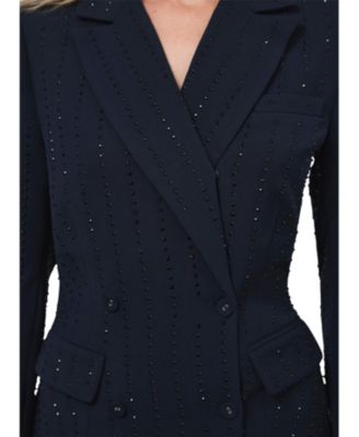 Women's Pinstripe Blazer Mini Dress