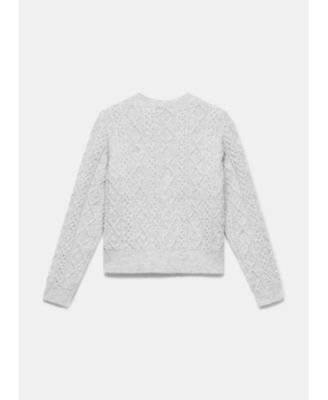 Women's Cable Knit Wool Blend Cardigan