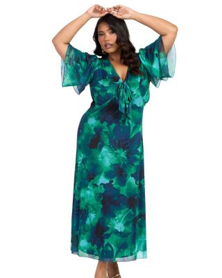 Flutter Sleeve Midi Dress