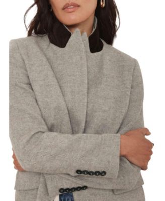 Women's Herringbone Single Breasted Blazer