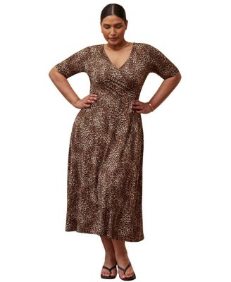 Leopard Print Wrap Dress