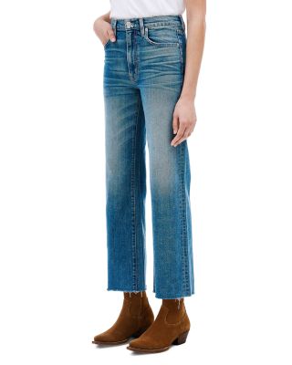 Grace High Rise Cropped Wide Jeans in Bluebird