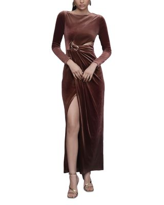 Asymmetric Draped Maxi Dress