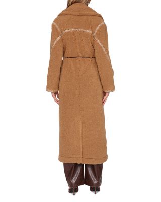 Embellished Belted Oversized Coat