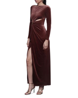 Asymmetric Draped Maxi Dress