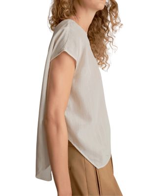 Didion Printed Washable Silk Drape Top
