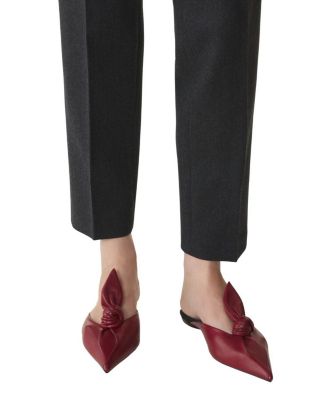 Women's Midnight Step Leather Bow Mule