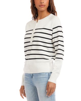 Henley Stripe Sweater